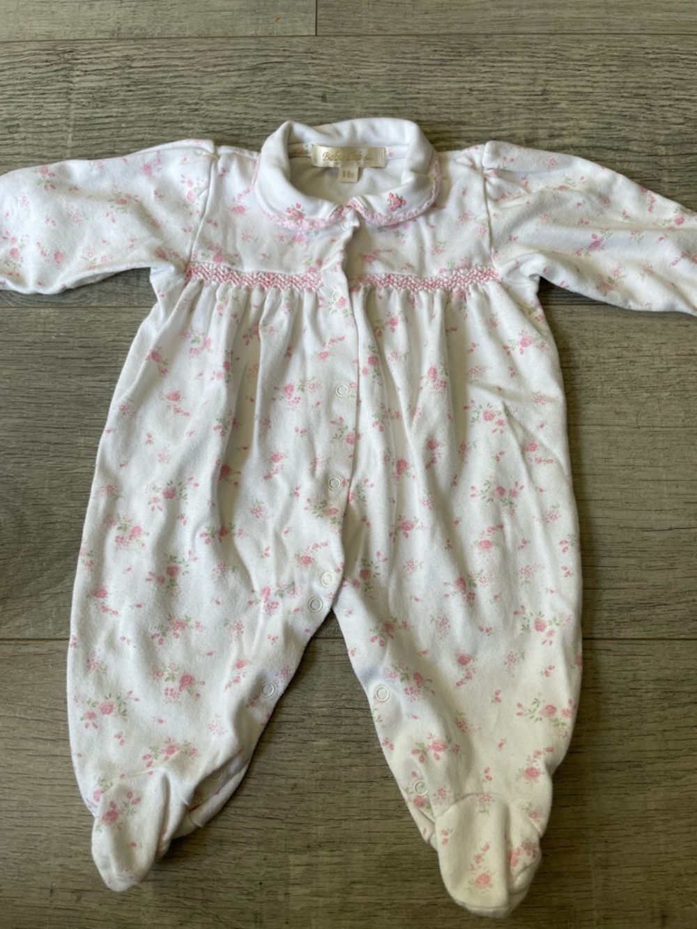 Baby Club Pima Cotton Smocked Sleeper